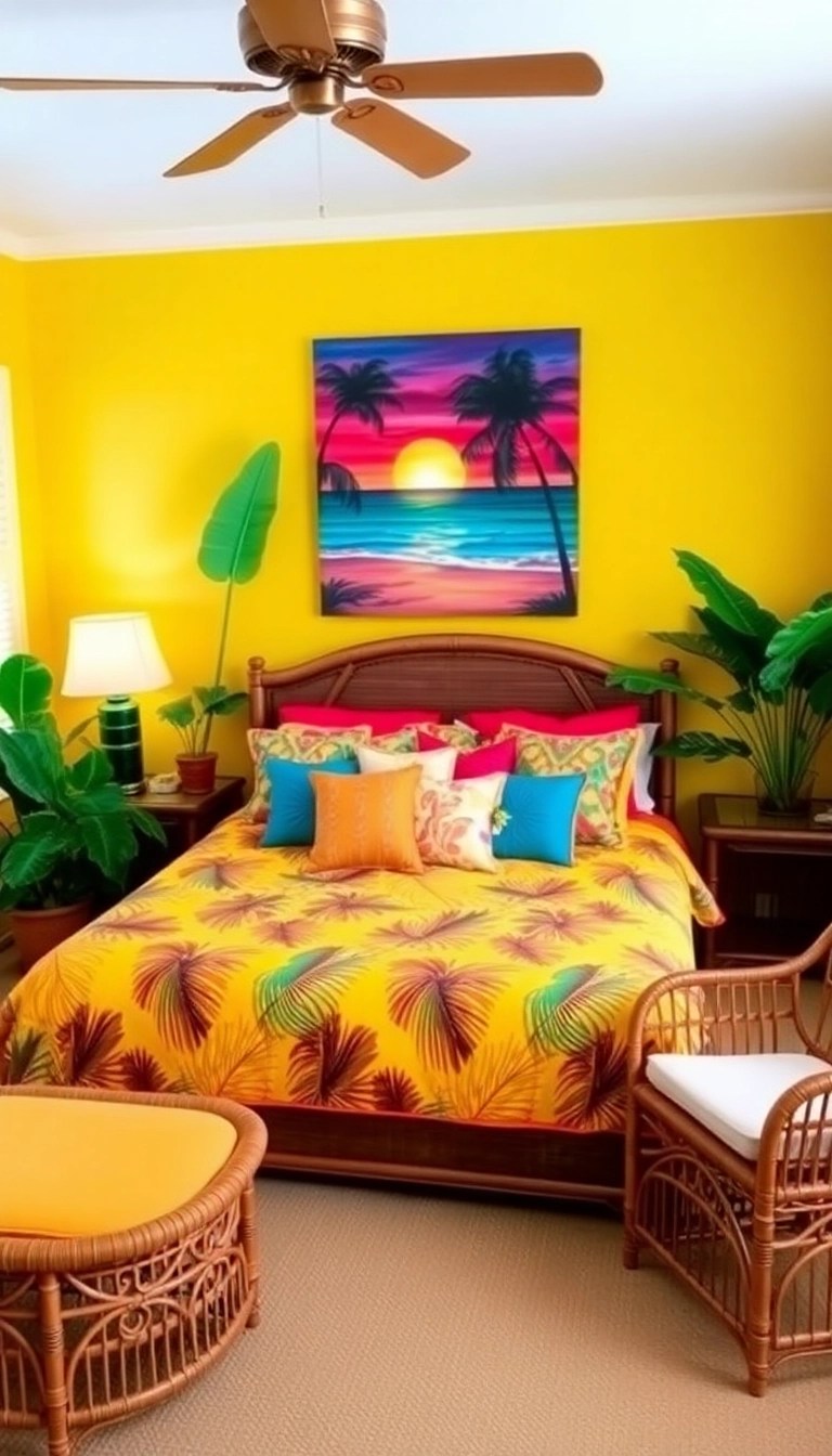 15 Bedroom Makeover Ideas That'll Make You Feel Like You're on Vacation Every Night (#4 Will Surprise You!) - 13. Tropical Paradise