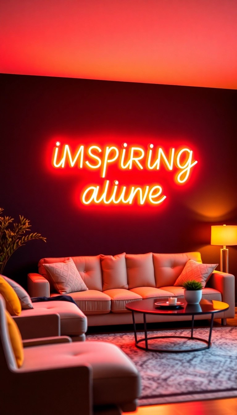 15 Creative DIY Wall Art Ideas That'll Transform Your Space (You Won't Believe #6!) - 9. Neon Light Art