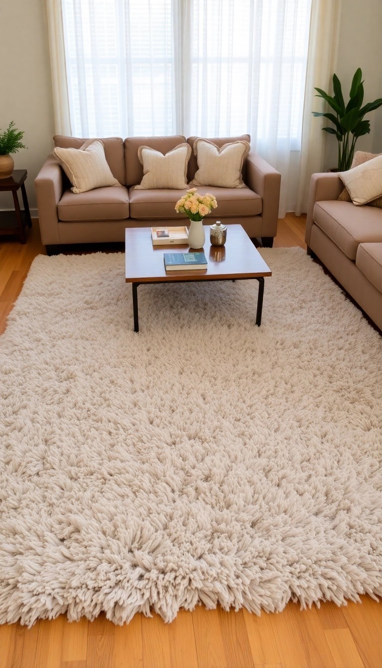 20 Cozy Living Room Ideas That'll Make You Want to Snuggle Up Forever! - 9. Soft Rugs