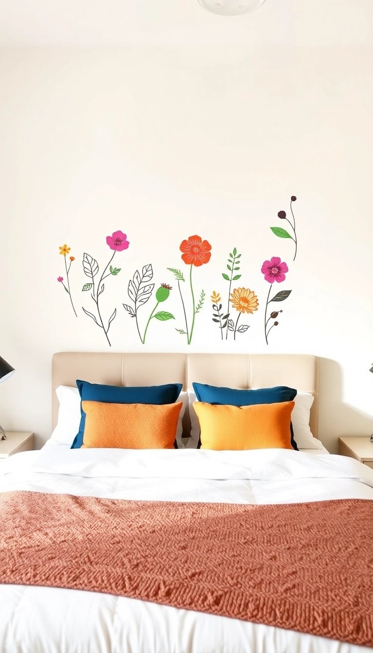 21 Bedroom Makeovers That Look Luxurious but Cost Less Than $100! - 14. Wall Decals