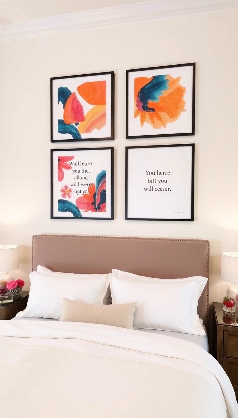 21 Bedroom Makeovers That Look Luxurious but Cost Less Than $100! - 16. Customized Artwork