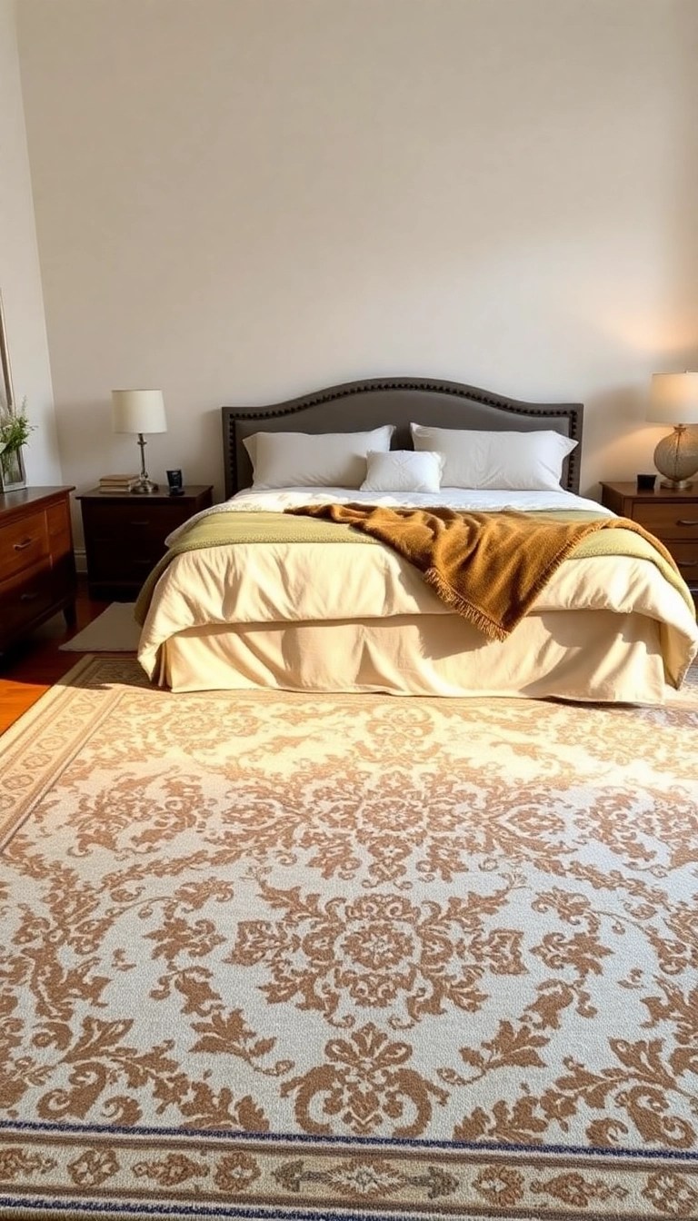 21 Bedroom Makeovers That Look Luxurious but Cost Less Than $100! - 17. Stylish Area Rugs