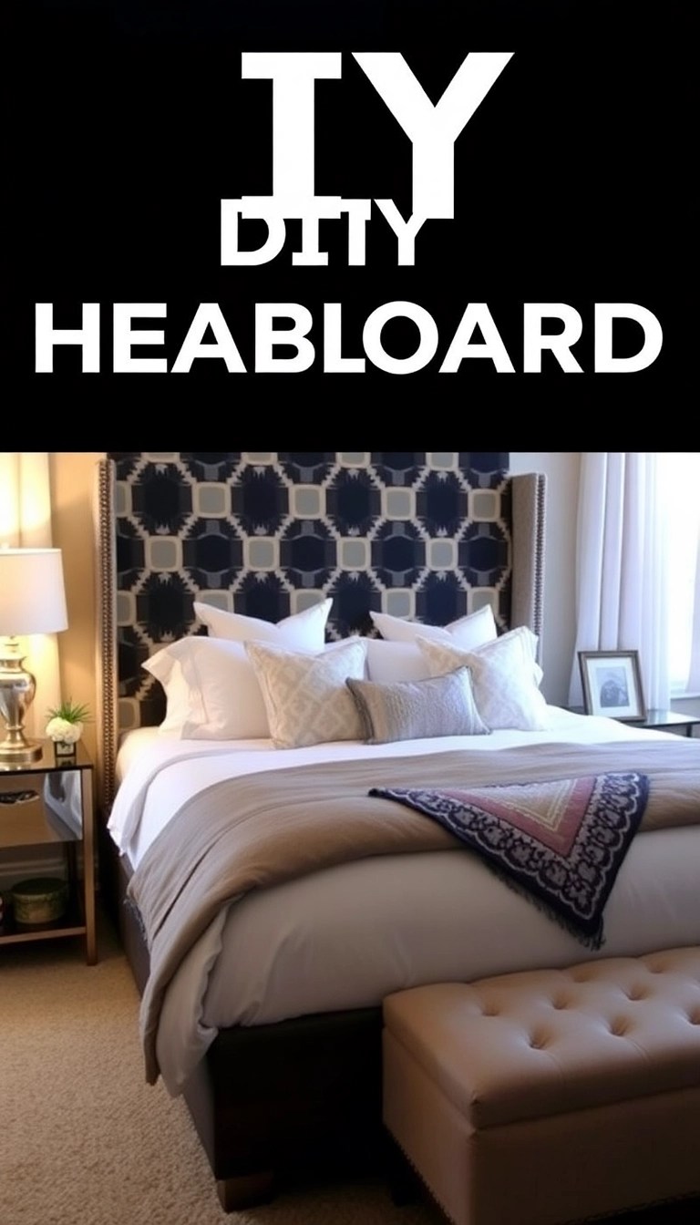 21 Bedroom Makeovers That Look Luxurious but Cost Less Than $100! - 6. DIY Headboard Makeover