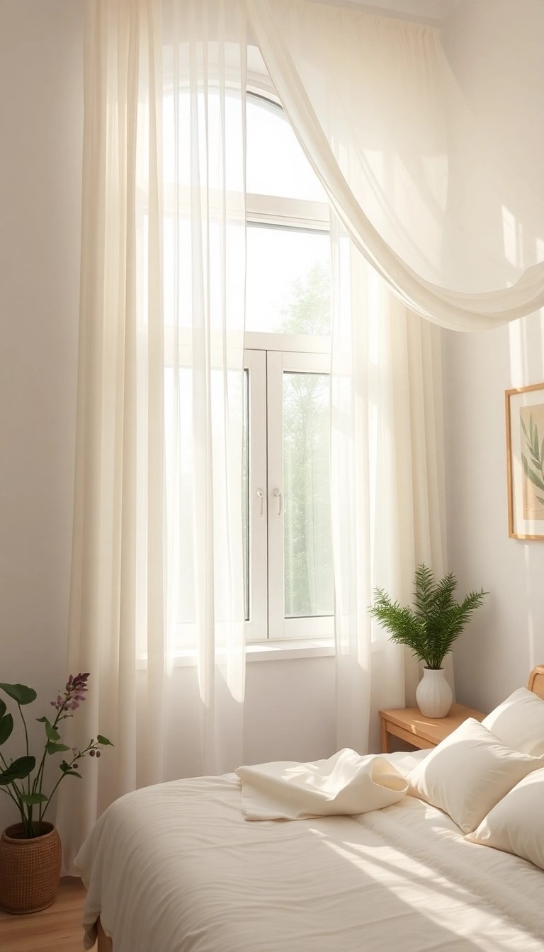 21 Bedroom Makeovers That Look Luxurious but Cost Less Than $100! - 7. Bright and Airy Curtains