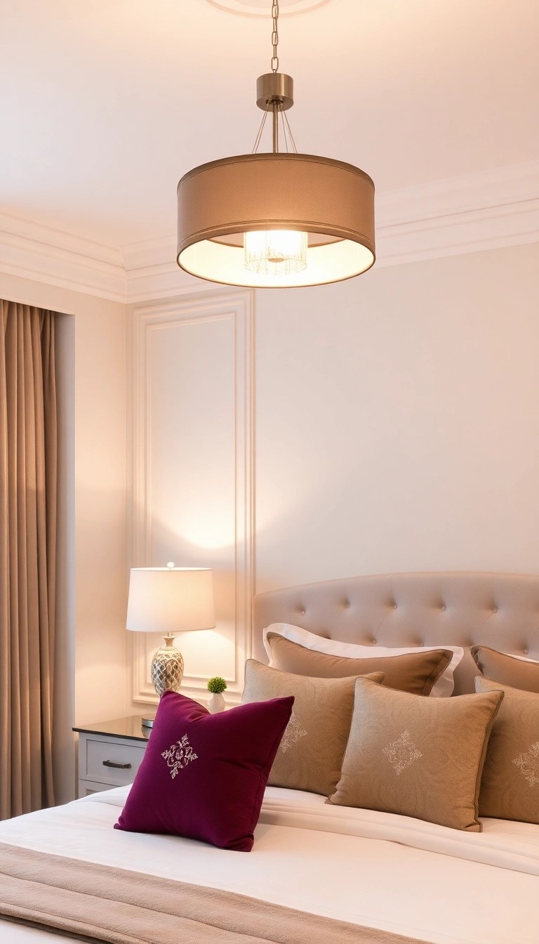 21 Bedroom Makeovers That Look Luxurious but Cost Less Than $100! - 9. Statement Lighting Fixtures