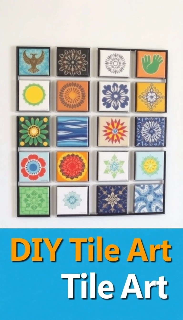 25 DIY Home Decor Projects So Easy You’ll Wonder Why You Didn’t Start Sooner! - 25. DIY Tile Art
