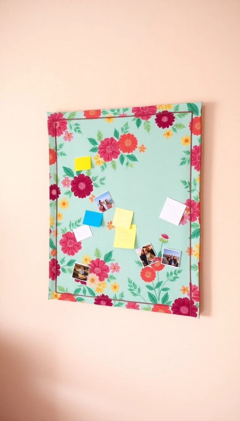 25 DIY Home Decor Projects So Easy You’ll Wonder Why You Didn’t Start Sooner! - 3. Fabric-Covered Bulletin Board