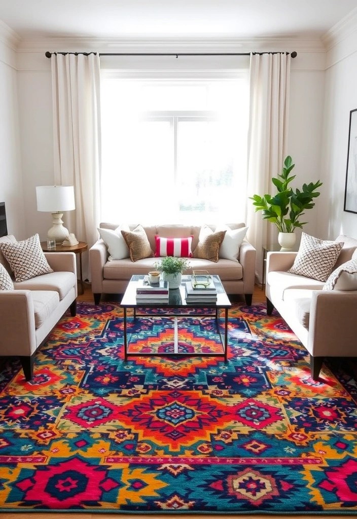 25 Budget Home Decor Ideas That'll Make You Feel Like a Design Pro! - 11. Use Colorful Rugs
