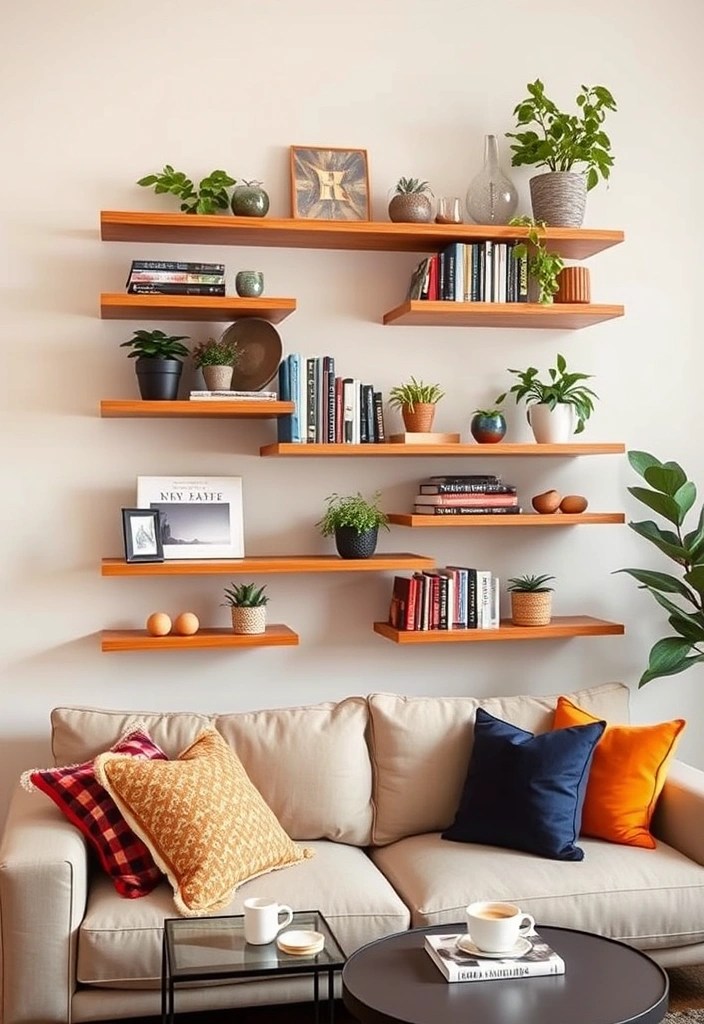 25 Budget Home Decor Ideas That'll Make You Feel Like a Design Pro! - 13. Install Floating Shelves
